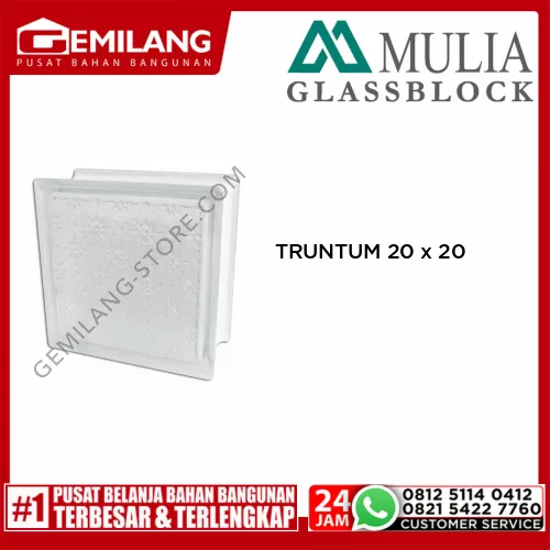 MULIA GLASS BLOCK TRUNTUM 20 x 20
