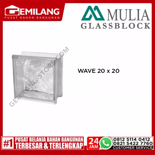 MULIA GLASS BLOCK WAVE 20 x 20