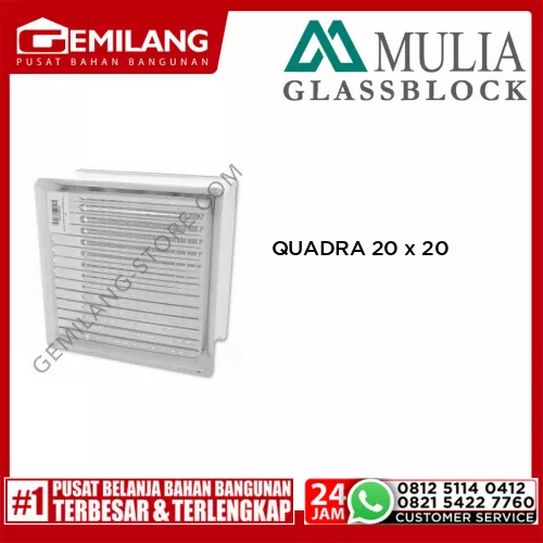 MULIA GLASS BLOCK QUADRA 20 x 20