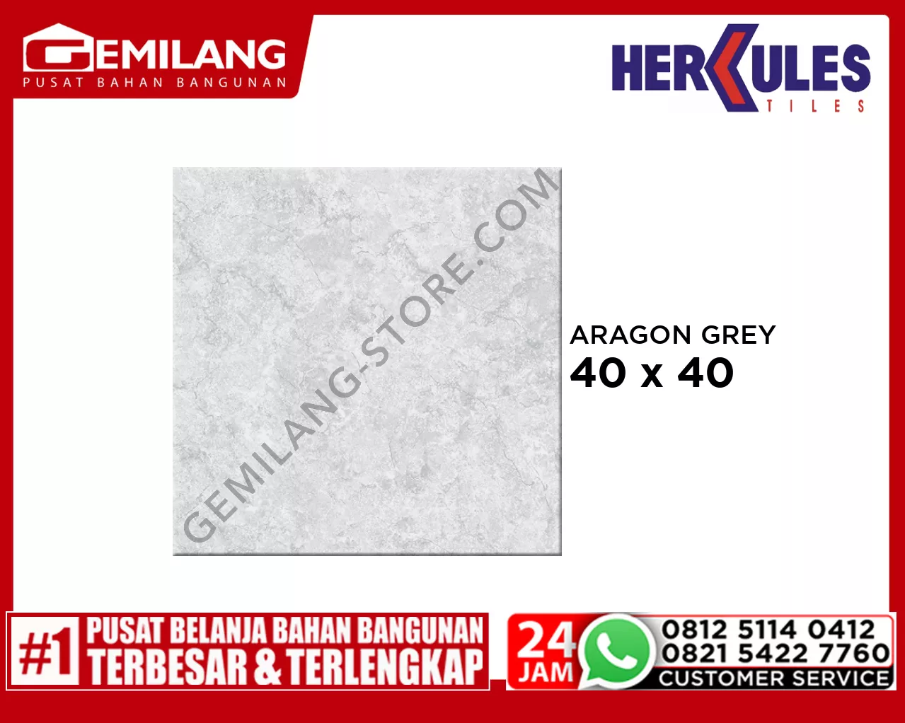 HERCULES ARAGON GREY 40 x 40
