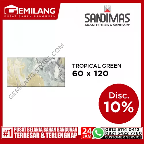 SANDIMAS GRANIT TROPICAL GREEN 60 x 120