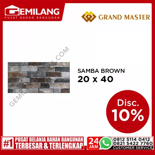 GRAND MASTER SAMBA BROWN  20 x 40
