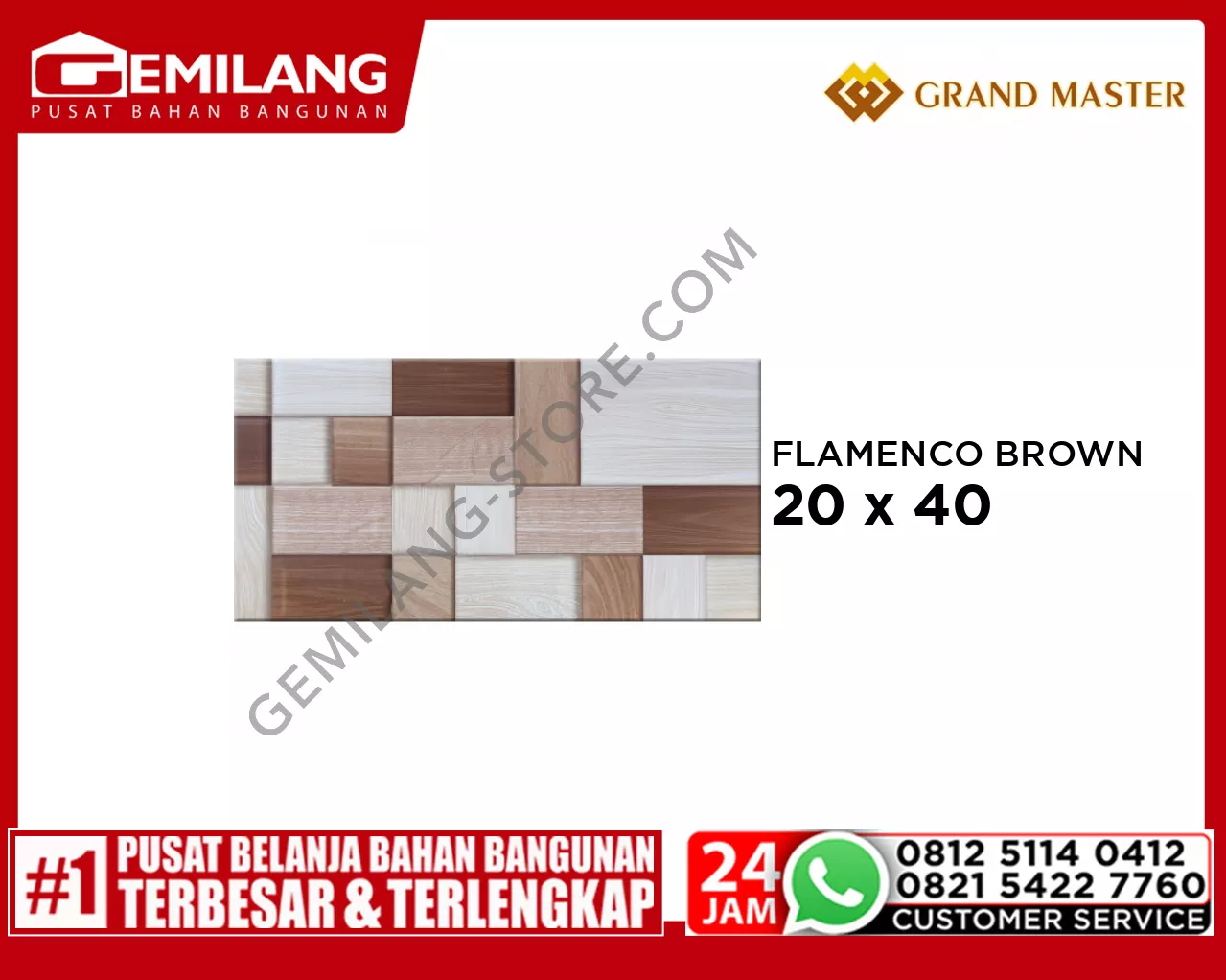 GRAND MASTER FLAMENCO BROWN 20 x 40