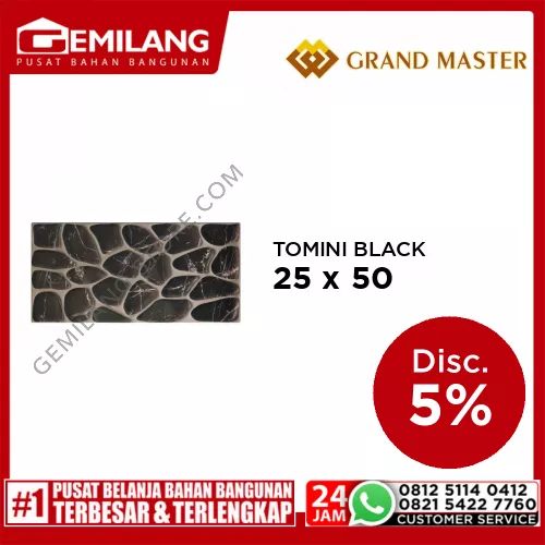 GRAND MASTER TOMINI BLACK 25 x 50