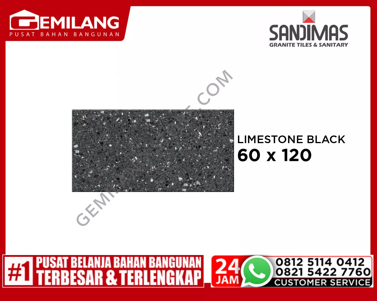 SANDIMAS GRANIT LIMESTONE BLACK 60 x 120