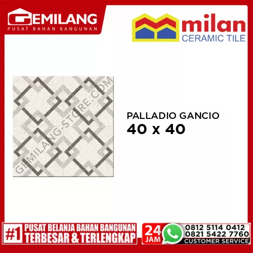 MILAN PALLADIO GANCIO GREY 40 x 40