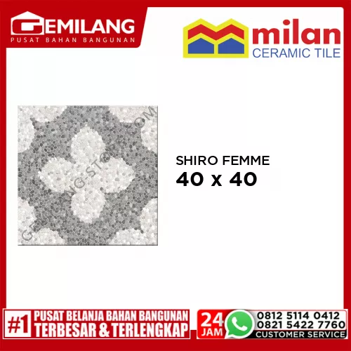 MILAN SHIRO FEMME GREY 40 x 40