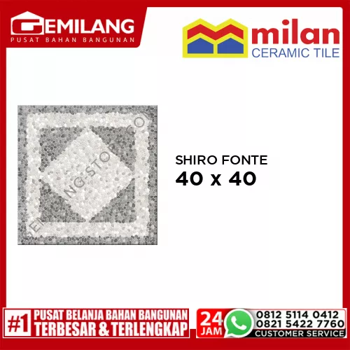 MILAN SHIRO FONTE GREY 40 x 40