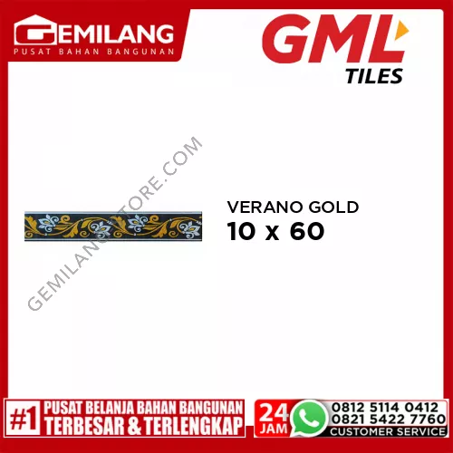 PLINT LIST GRANIT VERANO GOLD SILVER 10 x 60