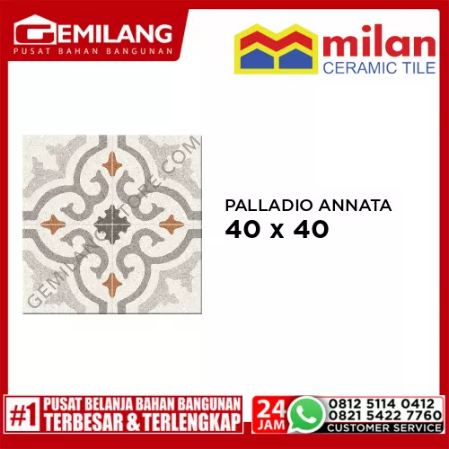 MILAN PALLADIO ANNATA GREY 40 x 40