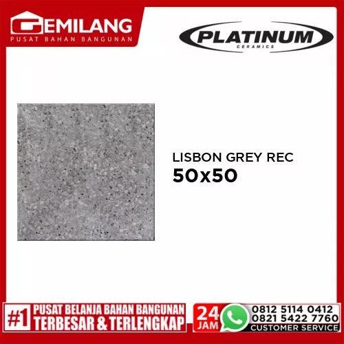 PLATINUM LISBON GREY REC 50 x 50
