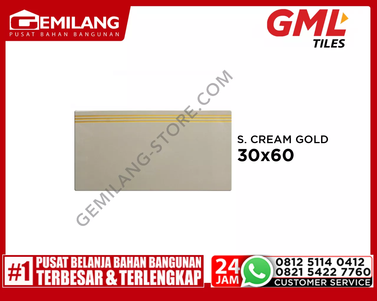 GML STEPNOSING CREAM GOLD 30 x 60