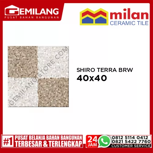 MILAN SHIRO TERRA BROWN 40 x 40