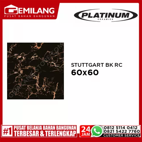 PLATINUM STUTTGART BLACK REC 60 x 60