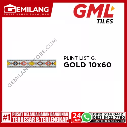PLINT LIST GRANIT MARVEL BROWN CREAM GOLD 10 x 60