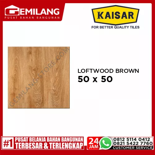 KAISAR LOFTWOOD BROWN 50 x 50