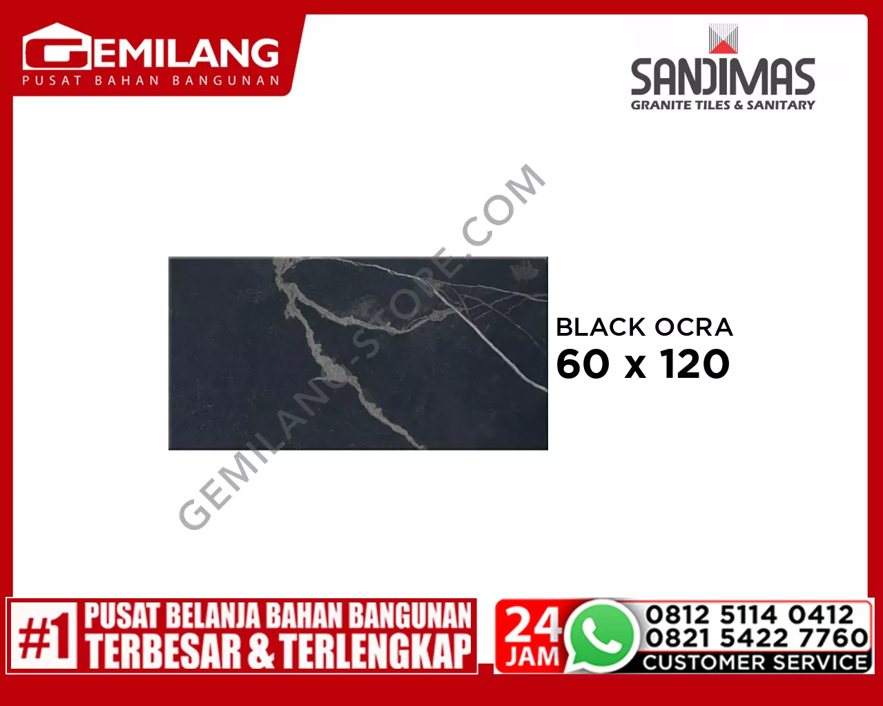 SANDIMAS GRANIT BLACK OCRA 60 x 120