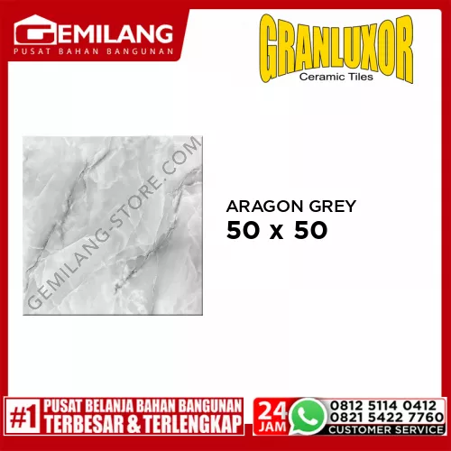 GRAND LUXOR ARAGON GREY 50 x 50