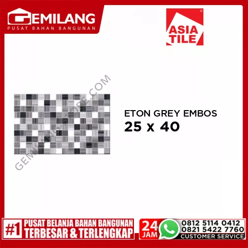 ASIA ETON GREY EMBOSS 25 x 40