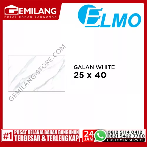 ELMO GALAN WHITE  25 x 40