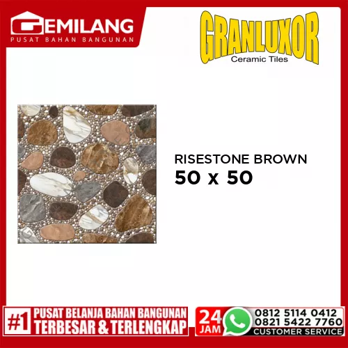 GRAND LUXOR RISESTONE BROWN 50 x 50
