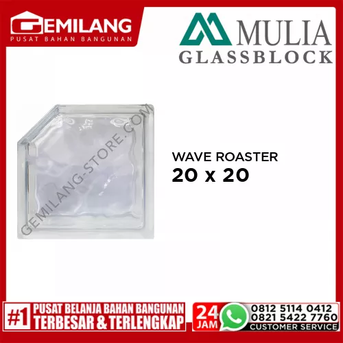 MULIA GLASS BLOCK WAVE ROASTER 20 x 20