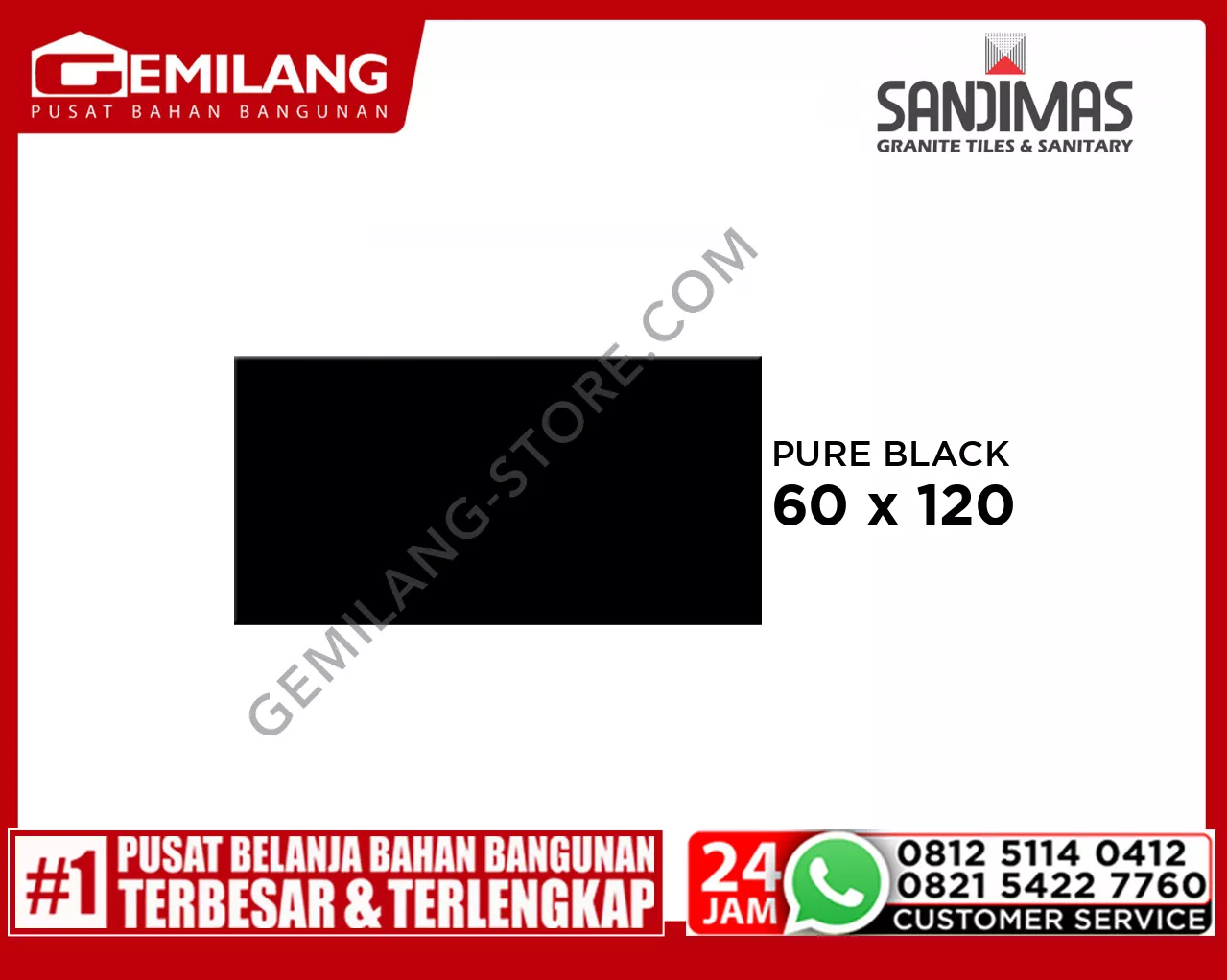 SANDIMAS GRANIT PURE BLACK 60 x 120