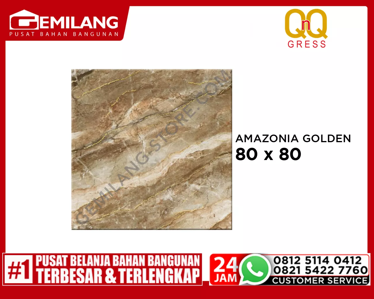 QNQ GRANIT AMAZONIA GOLDEN 80 x 80