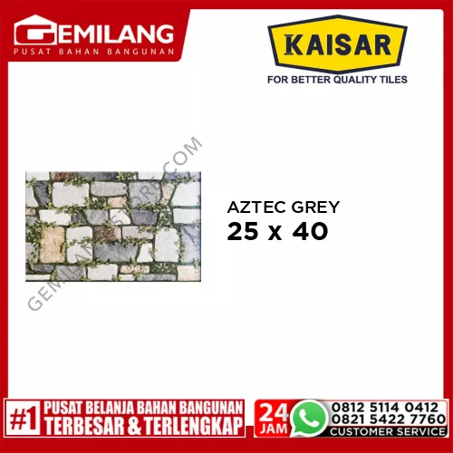 KAISAR AZTEC GREY 25 x 40