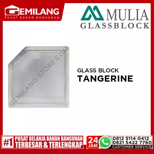MULIA GLASS BLOCK TANGERINE ROASTER 20 x 20
