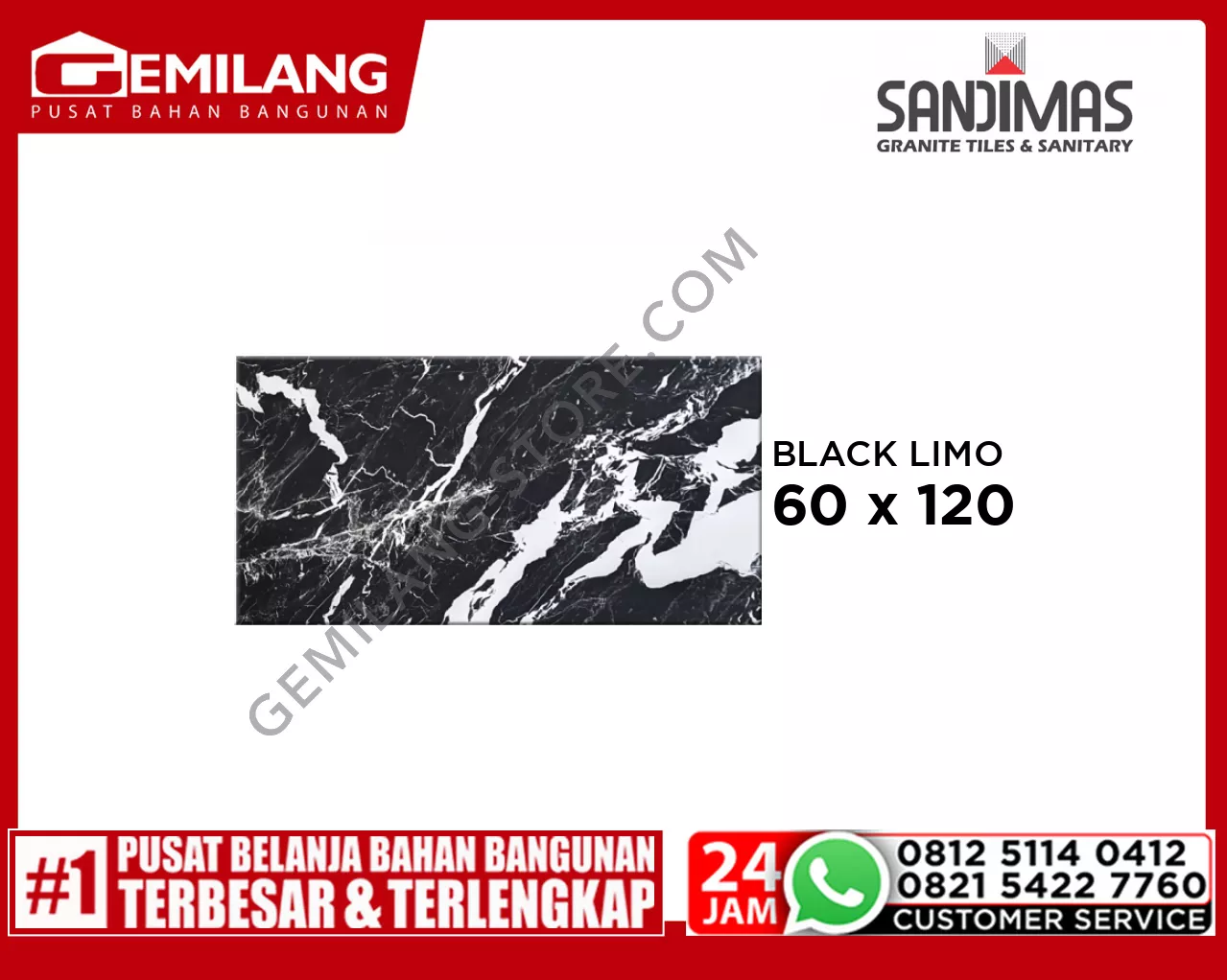 SANDIMAS GRANIT BLACK LIMO 60 x 120