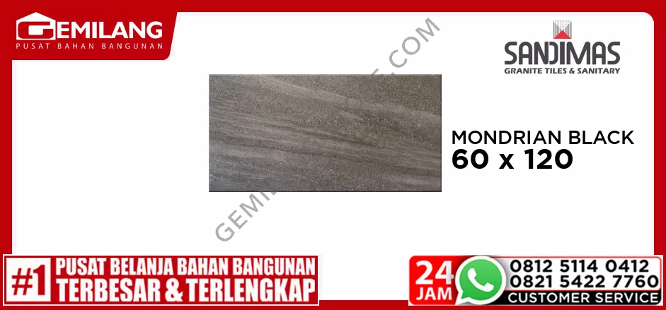 SANDIMAS GRANIT MONDRIAN BLACK LITE (2.16m2)  60 x 120