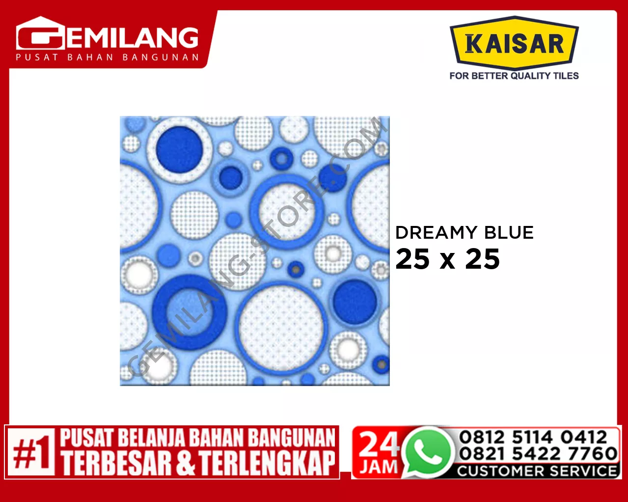 KAISAR DREAMY BLUE 25 x 25