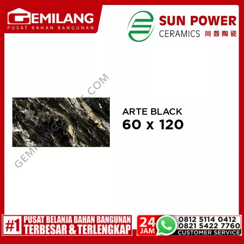 SUN POWER GRANIT ARTE BLACK (MC1263322) 60 x 120