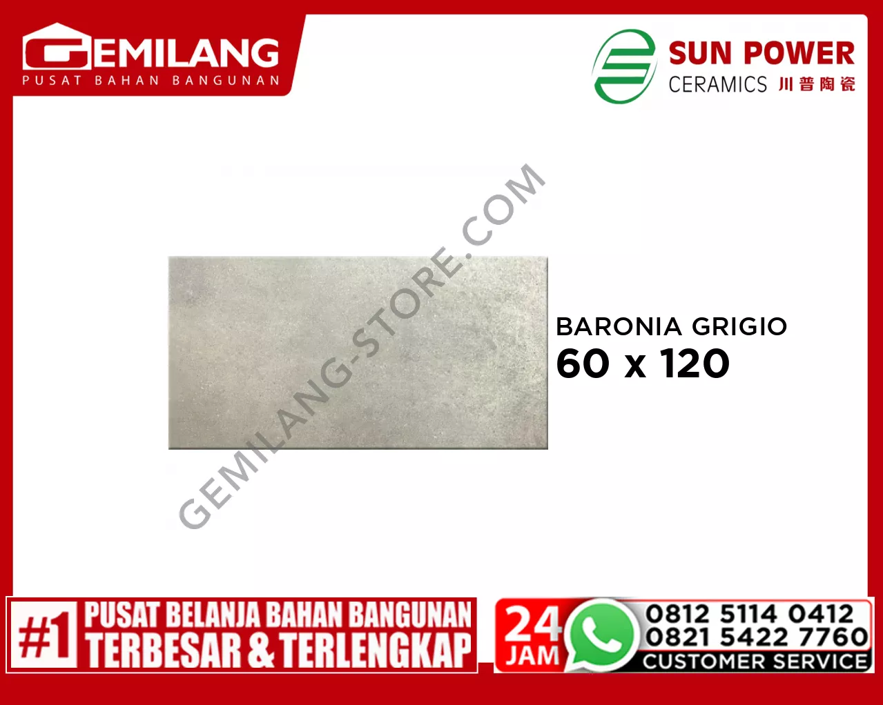 SUN POWER GRANIT BARONIA GRIGIO (M1262225) 60 x 120