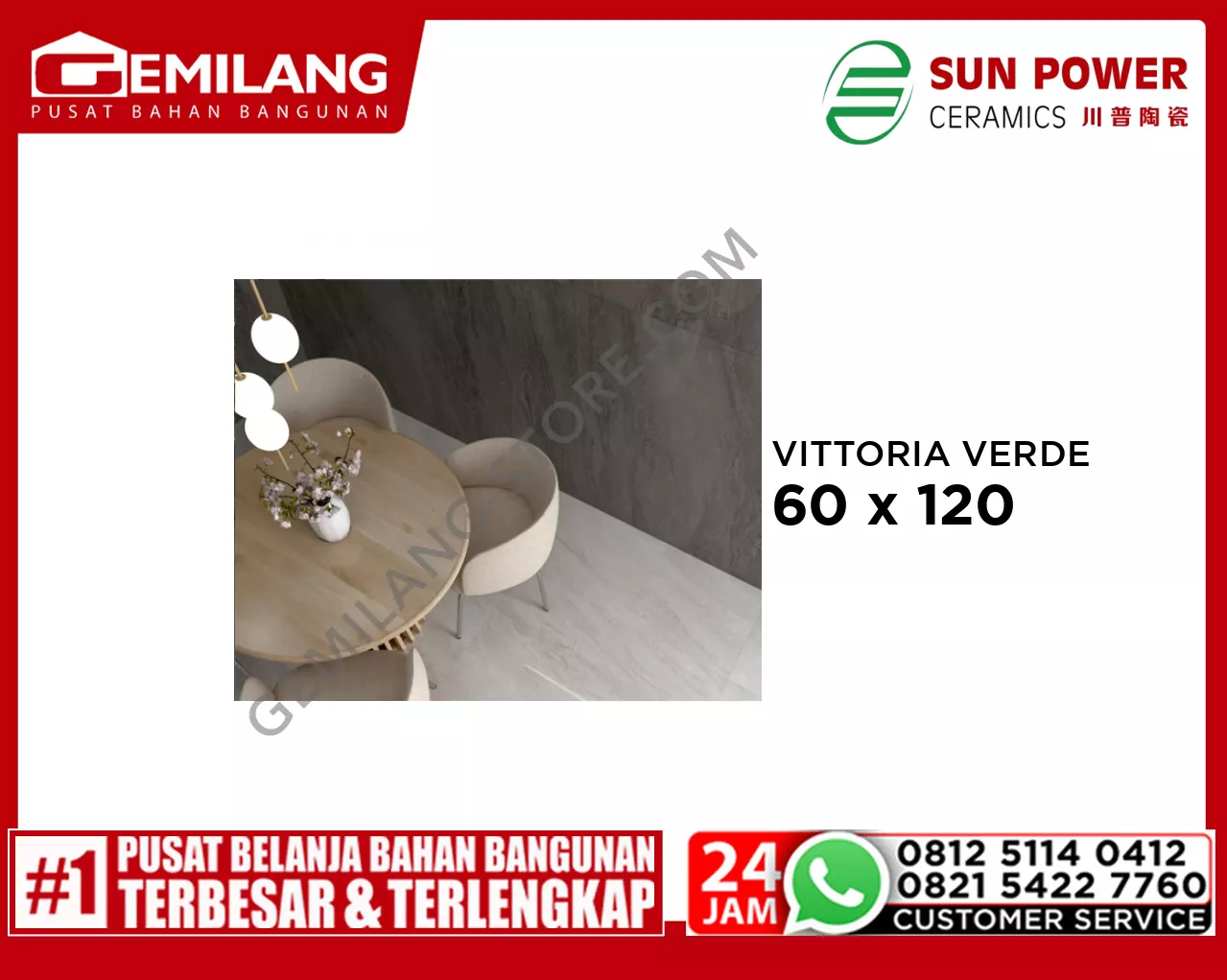 SUN POWER GRANIT VITTORIA VERDE (GS126137) 60 x 120
