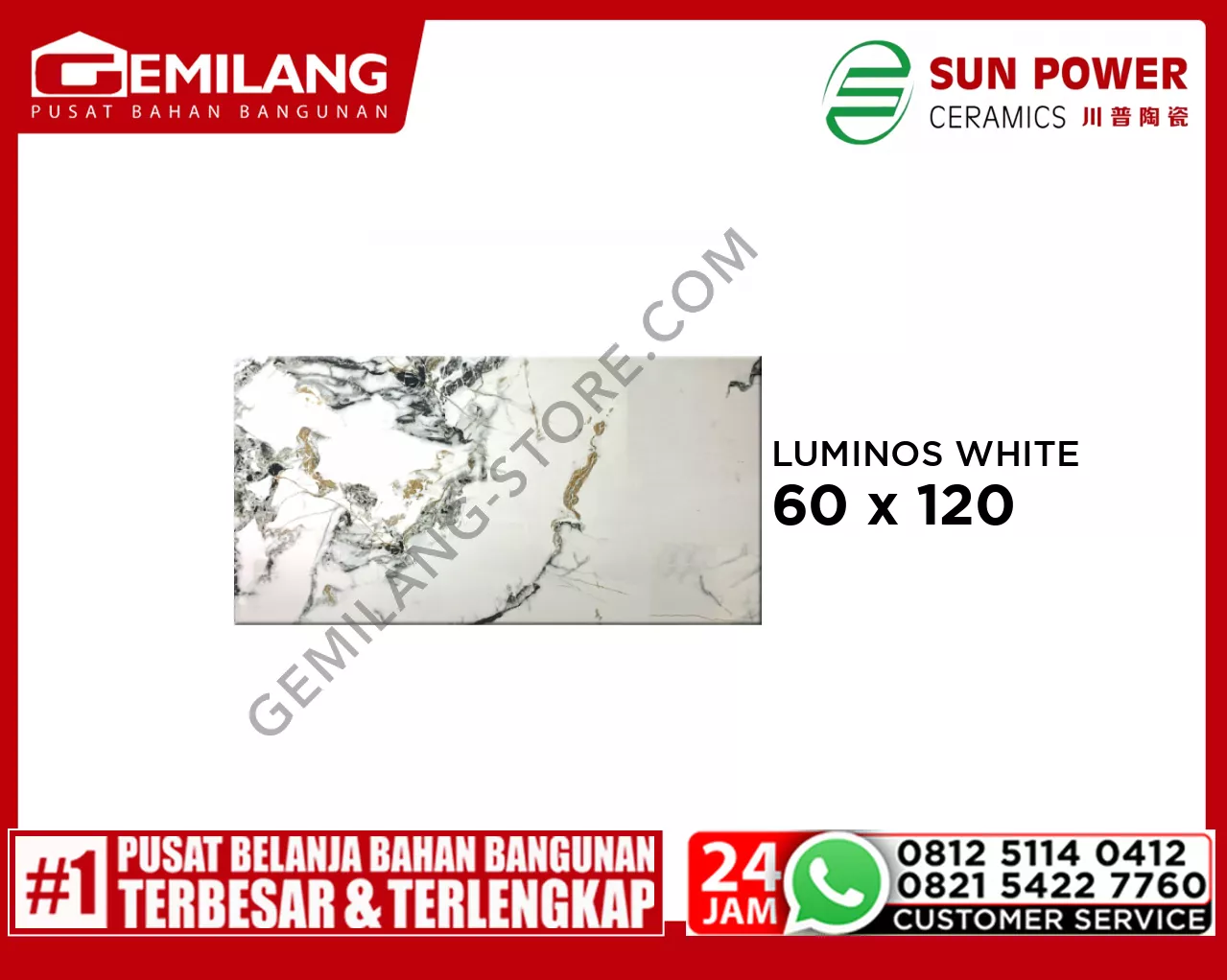 SUN POWER GRANIT LUMINOS WHITE GS 126303 60 x 120