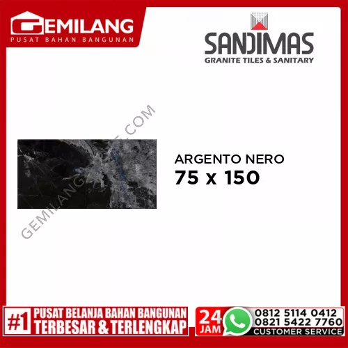 SANDIMAS GRANIT ARGENTO NERO 75 x 150