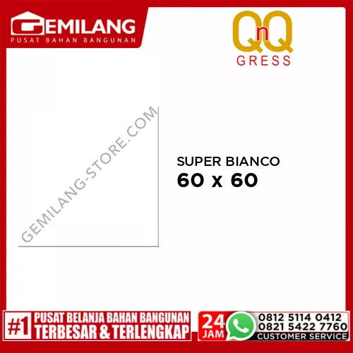 QNQ GRANIT SUPER BIANCO 60 x 60