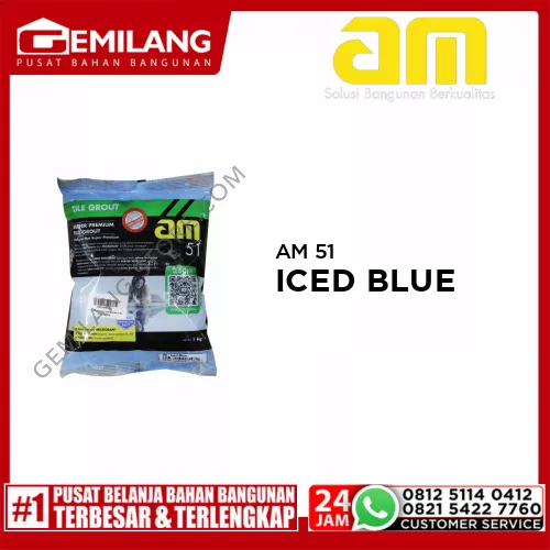 AM 51 PENGISI NAT BERWARNA ICED BLUE 9-S 1kg