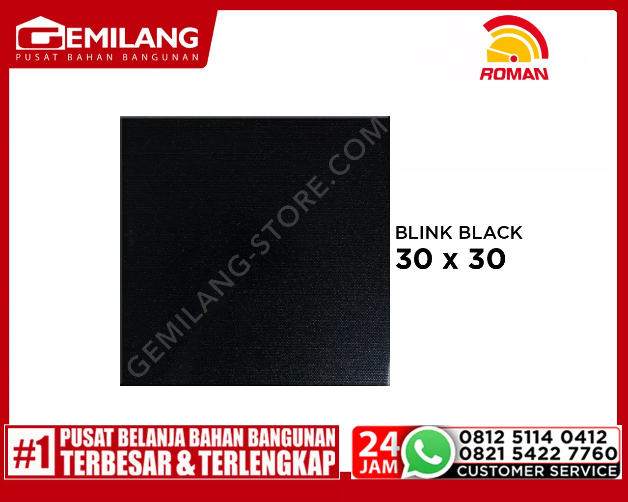 ROMAN BLINK BLACK (33209P) 30 x 30