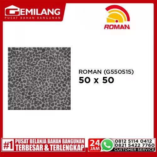 ROMAN DPEBBLE CHARCOAL (G550515) 50 x 50