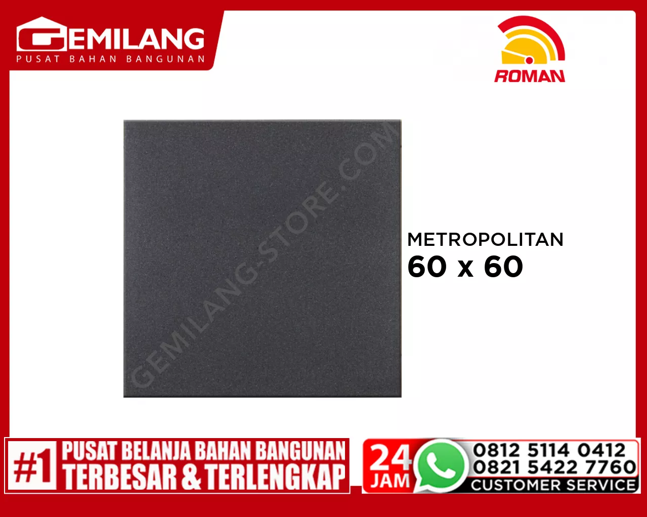 ROMAN GRANIT METROPOLITAN BLACK (GT602103CR) 60 x 60