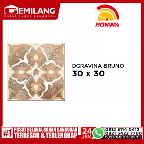 ROMAN GRANIT DGRAVINA BRUNO KW B (GT332712R) 30 x 30