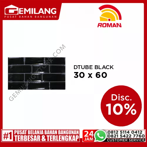 ROMAN DTUBE BLACK (W63804R) 30 x 60