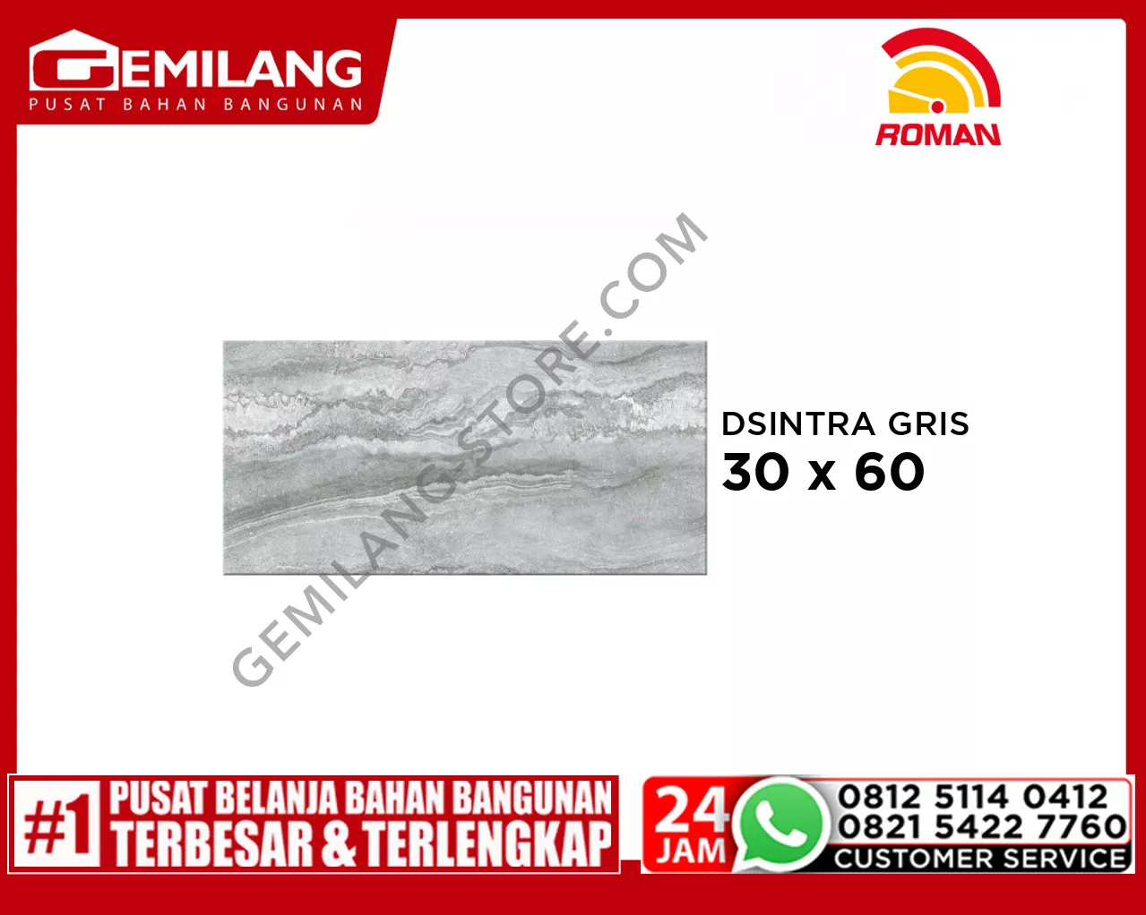 ROMAN DSINTRA GRIS (W63625T) 30 x 60