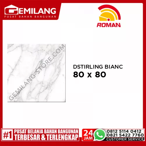 ROMAN GRANIT DSTIRLING BIANCO (GT809432FR) 80 x 80