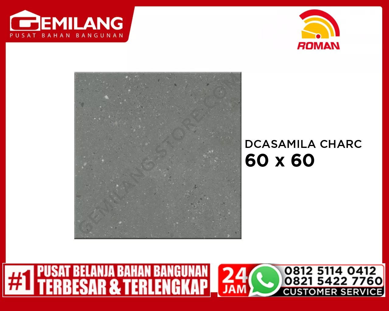 ROMAN GRANIT DCASAMILA CHARCOAL (GT603527R) 60 x 60
