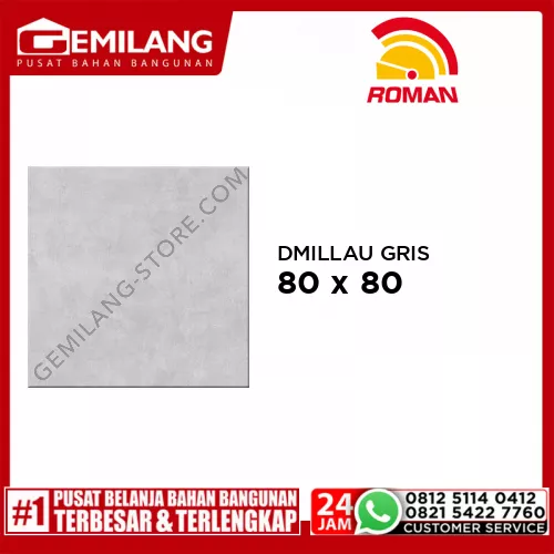 ROMAN GRANIT DMILLAU GRIS (GT802526R) 80 x 80