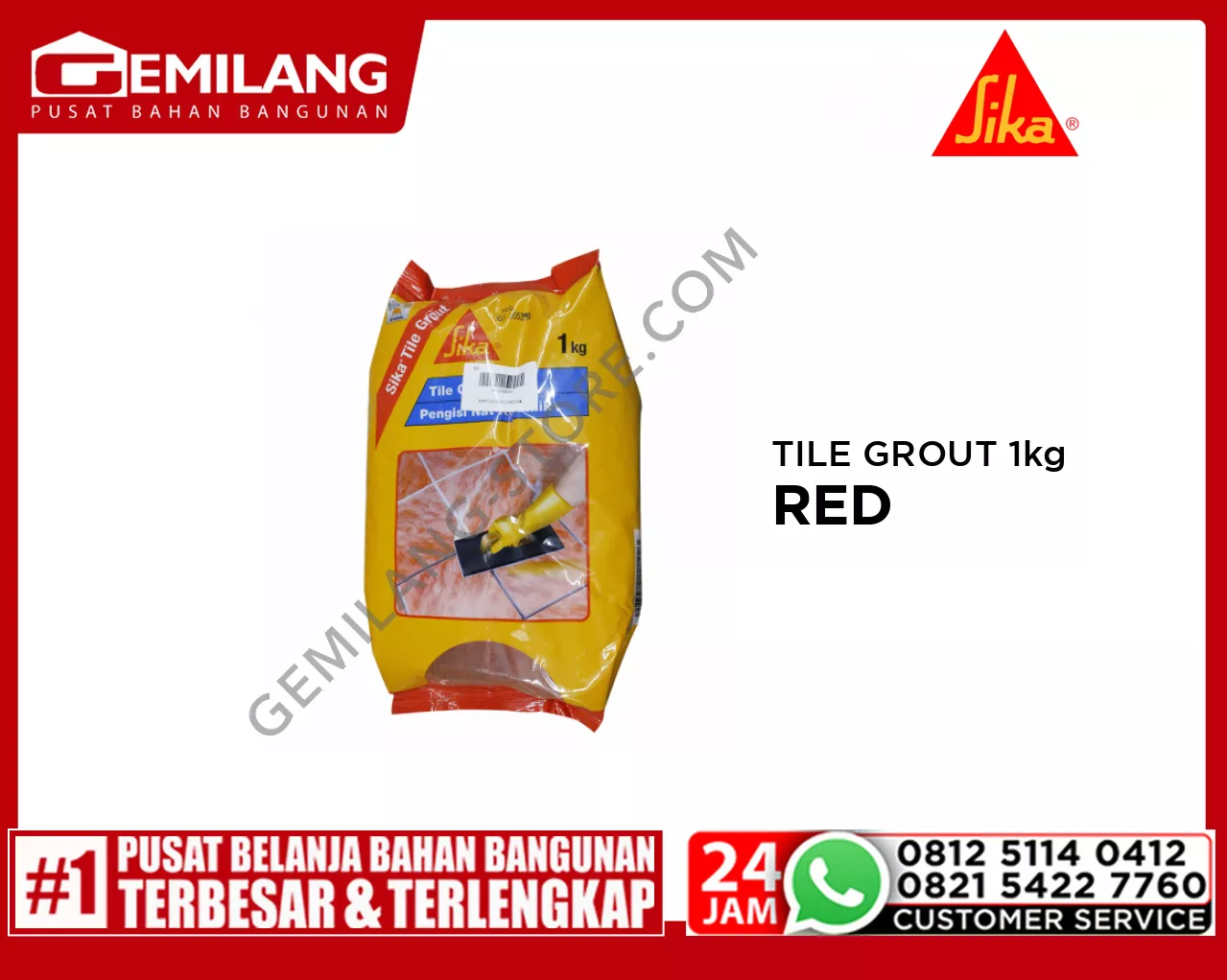 SIKA TILE GROUT RED 1kg